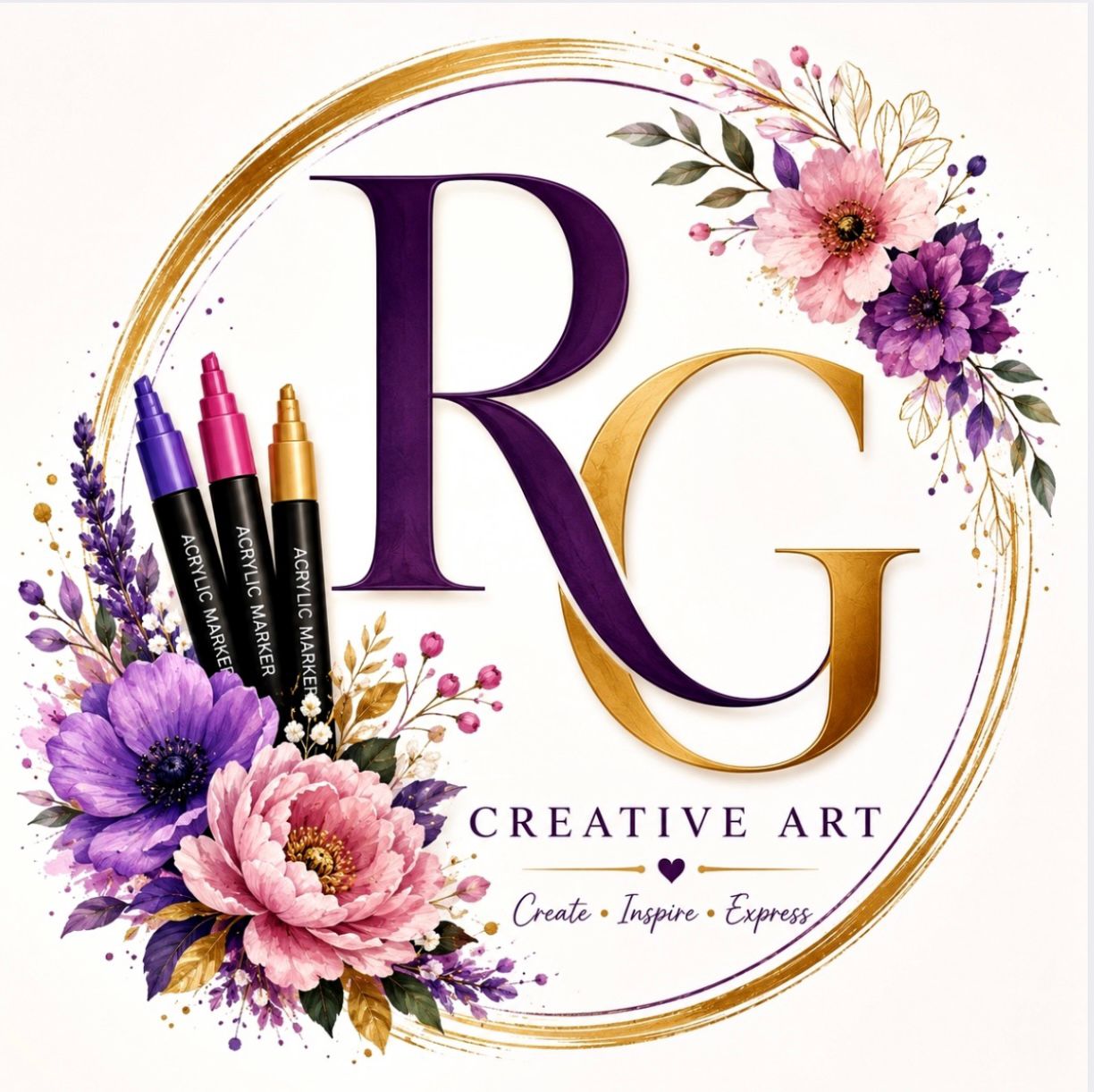 RG Creative Art floral logo